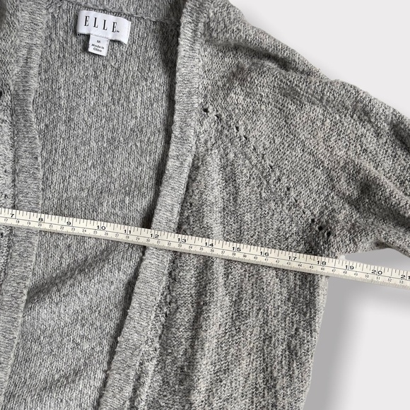 Grey ELLE Open Cardigan Peplum Size Medium - Picture 7 of 7